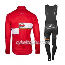 Cykeltrøje Langærmet + Bib Cykelbukser 2017 Lotto Soudal N001